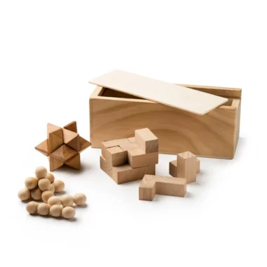 Set de 3 Juegos de Habilidad Realizado en Madera Natural Stamina Rocks 1009