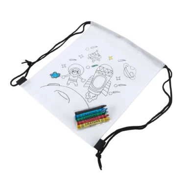 Mochila Saco para Colorear con 5 Ceras de Colores Stamina Turcaz 7530 Niño